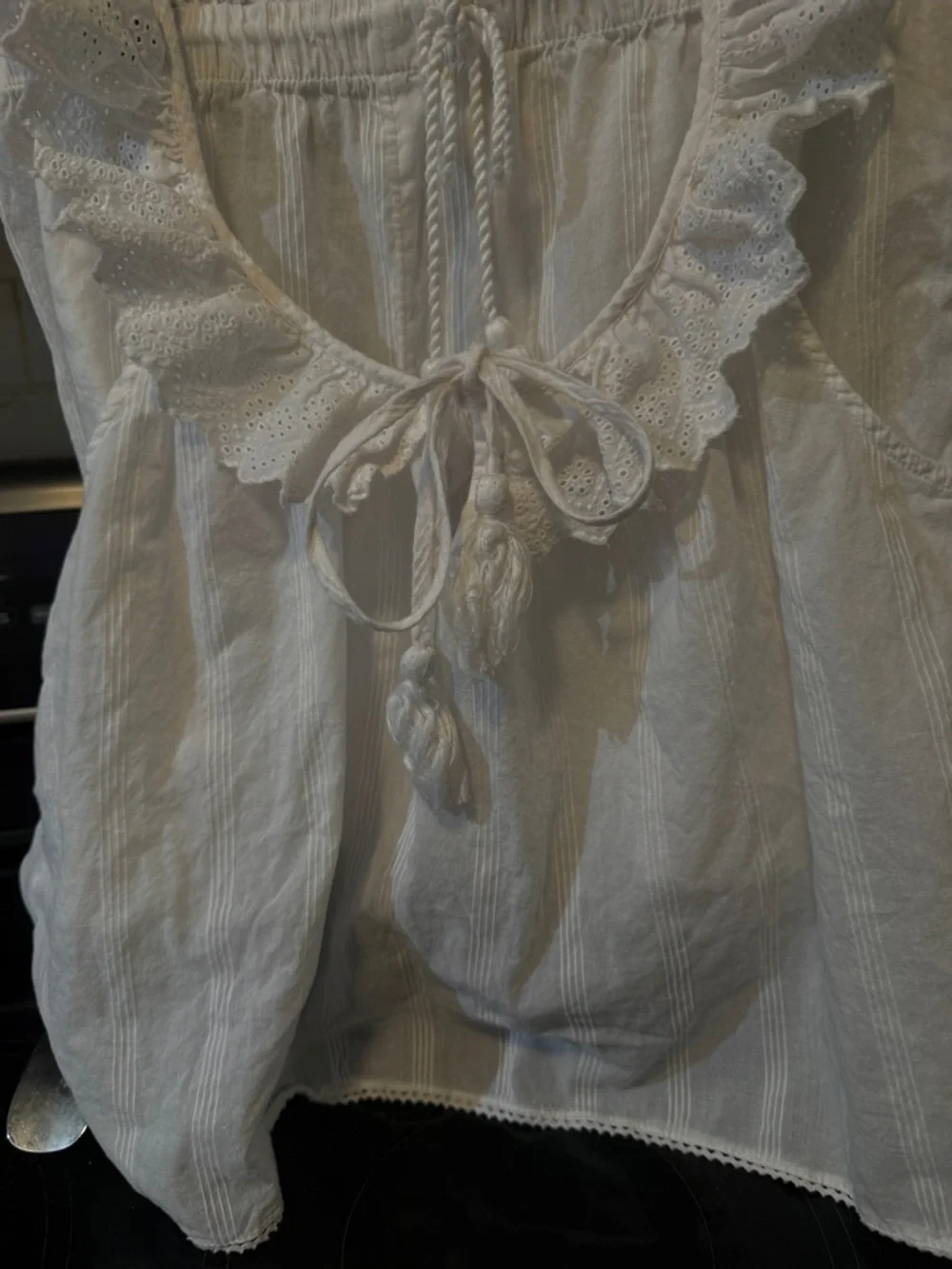 Shabby Chic White Gauzy pjs - Picture 3 of 8
